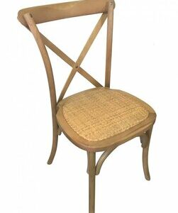 Chaise Bistrot Bois dos croisé
